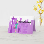 Bediende van een Fabulous Flight Kaart (Gele Bloem)