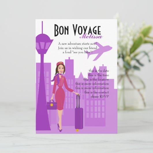 Bediende van een Fabulous Flight Kaart (Staand voorkant)