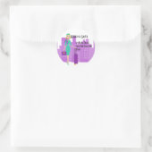 Bediende van een Fabulous Flight Ronde Sticker (Tas)