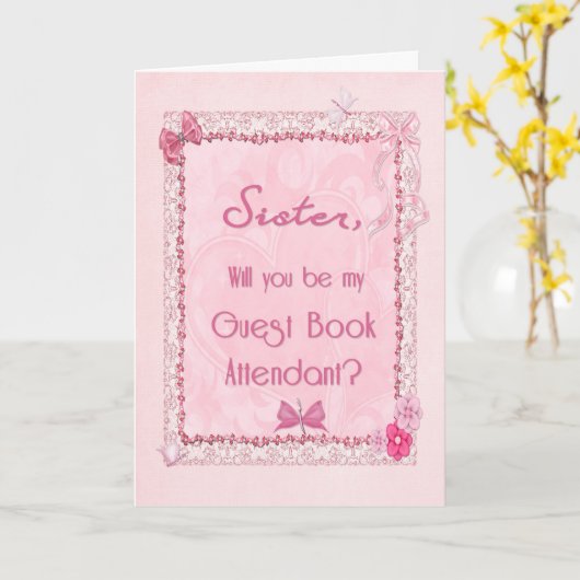 Bediende van het bezoekersregister kaart (Gele Bloem)