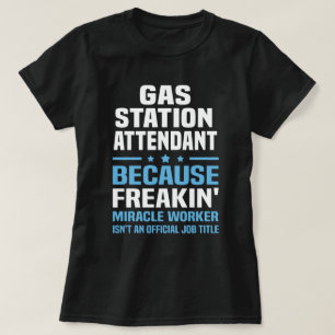 bediende van het tankstation t-shirt