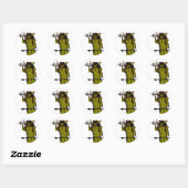 BEDIENDE VAN KRIJGERS RONDE STICKER (Vel)