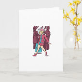 Bediende van Retro Kaart (Gele Bloem)