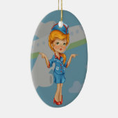 Bediende vlucht - SRF Keramisch Ornament (Rechts)