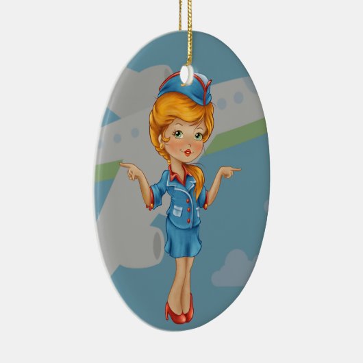 Bediende vlucht - SRF Keramisch Ornament (Rechts)