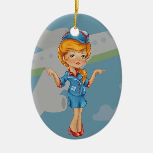 Bediende vlucht - SRF Keramisch Ornament (Voorkant)