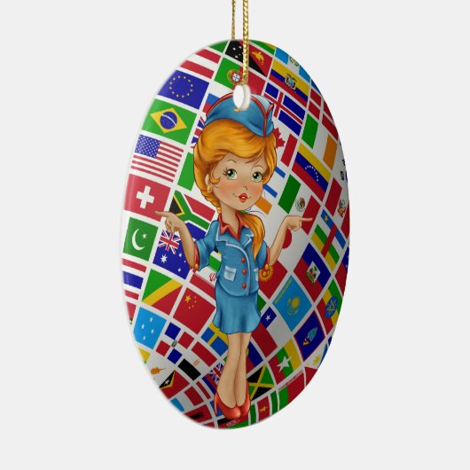 Bediende vlucht - SRF Keramisch Ornament (Rechts)