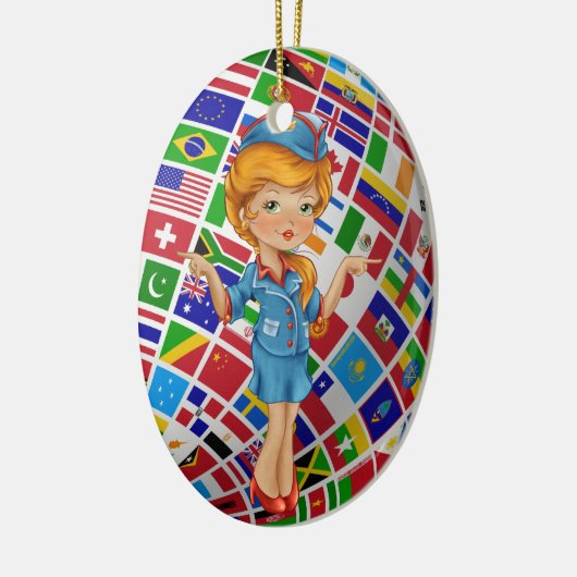 Bediende vlucht - SRF Keramisch Ornament (Links)