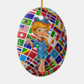 Bediende vlucht - SRF Keramisch Ornament (Voorkant)