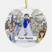 Bediende vlucht - Vrouw Keramisch Ornament (Voorkant)