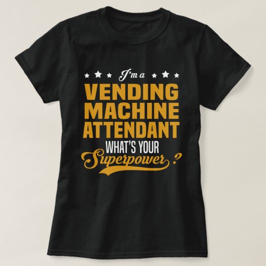 bediener van verkoopautomaat t-shirt (Design voorkant)