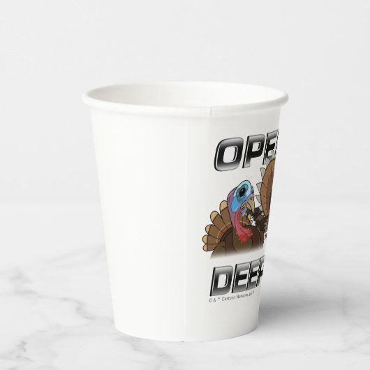 Bediening: Deep Gobble Papieren Bekers (Rechts)