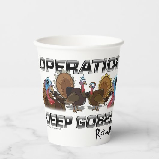 Bediening: Deep Gobble Papieren Bekers (Voorkant)