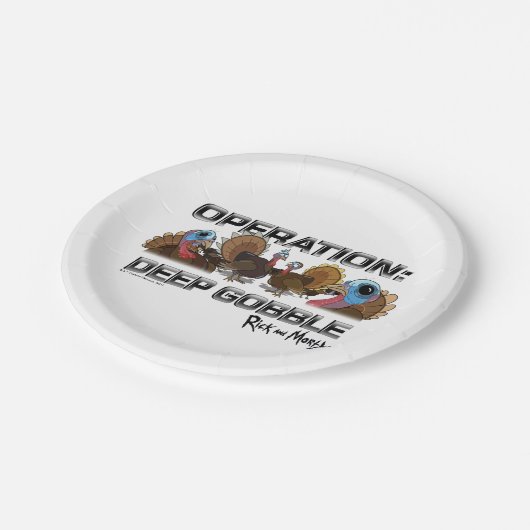 Bediening: Deep Gobble Papieren Bordje (Gekanteld)