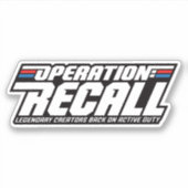 Bediening: Recall logo sticker (Voorkant)