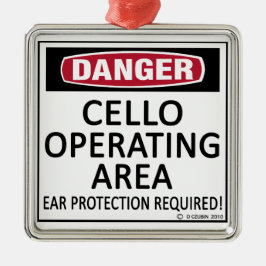 Bedieningsgebied Cello Metalen Ornament