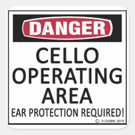 Bedieningsgebied Cello Vierkante Sticker