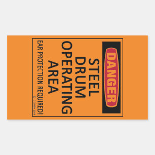Bedieningsgebied stalen trommel Rechthoekige Stick Sticker