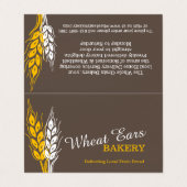 Bedieningsmenu voor bakkersen met bruin geelbruin  visitekaartje (Buitenkant ongevouwen)