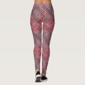 Bedieningspatroon diagonaal 02.w Rood BG Leggings (Achterkant)