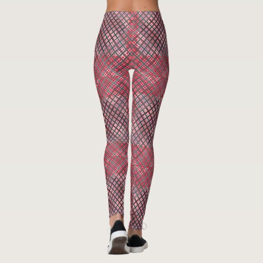Bedieningspatroon diagonaal 02.w Rood BG Leggings (Achterkant)