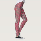 Bedieningspatroon diagonaal 02.w Rood BG Leggings (Rechts)