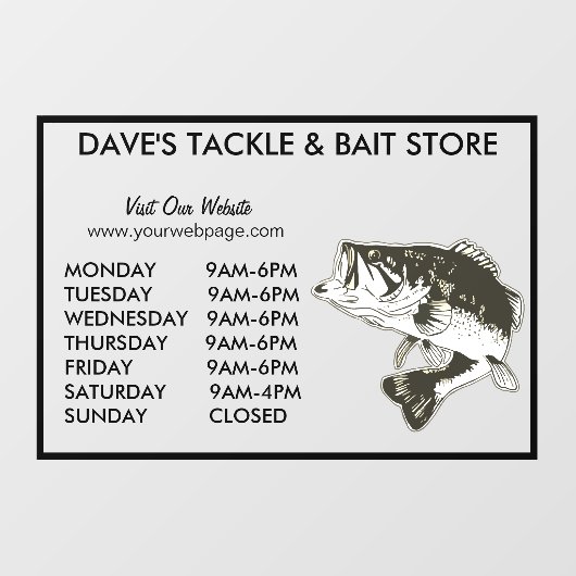 Bedieningstijden van de achterkant of van de slag raamsticker (Vel)