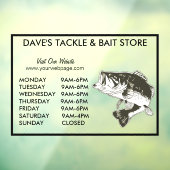 Bedieningstijden van de achterkant of van de slag  raamsticker (Vel 3)