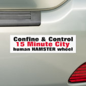 Bedieningsweg 15 minuten bij menselijke HAMSTER-wi Bumpersticker (Op auto)