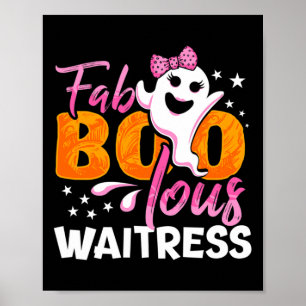Bedienster Halloween Vrouwen Fab Boo Lous Poster