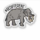 #BeDifferent Amebelodon Sticker (Voorkant)