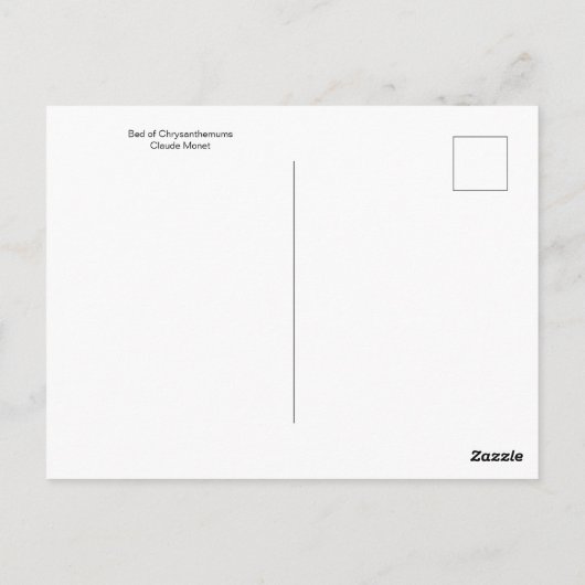 Bedje van Chrysanthema van Claude Monet Briefkaart (Achterkant)