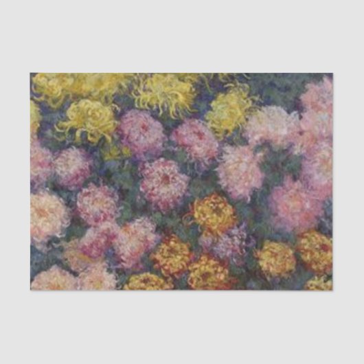 Bedje van Chrysanthema van Claude Monet Tissuepapier (Voorkant)