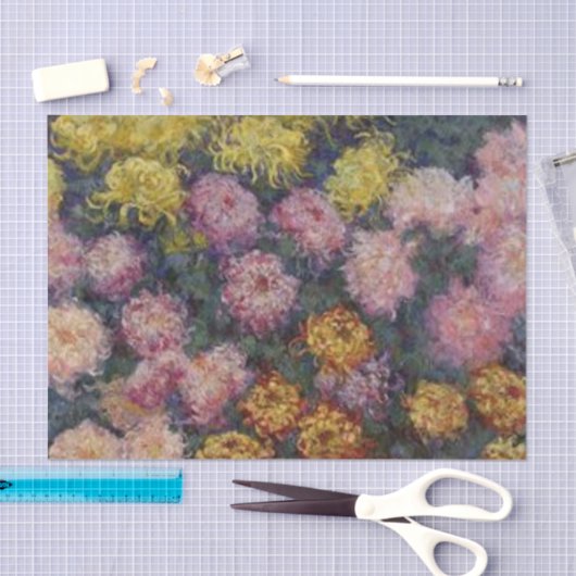 Bedje van Chrysanthema van Claude Monet Tissuepapier (Craft)