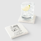 Bedje van de nagels op een Bazaar Cartoon Stenen Onderzetter (Zijkant)