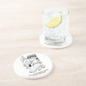 Bedje van de nagels op een Bazaar Cartoon Zandsteen Onderzetter (Zijkant)