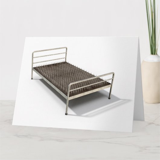 Bedje van geïsoleerde nagels kaart (Voorkant)