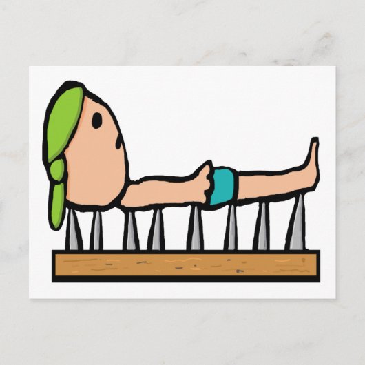 Bedje van nagels briefkaart (Voorkant)