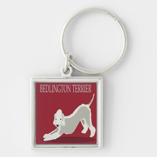 bedlington doodsbanker sleutelhanger (Voorkant)