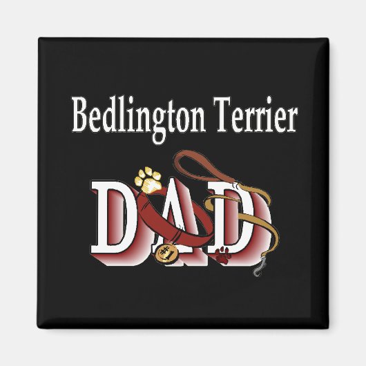 bedlington doodvader Magnet (Voorkant)
