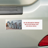 Bedlington en speciaal bumpersticker (Op auto)