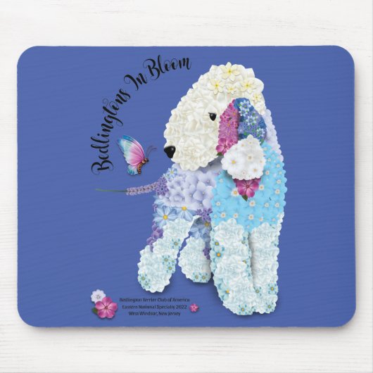 Bedlington in Bloom Mousepad Muismat (Voorkant)