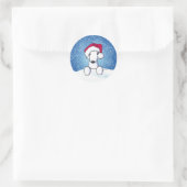 Bedlington Kerstmis Ronde Sticker (Tas)