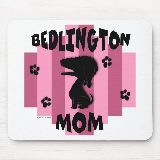 Bedlington mama Mousepad Muismat (Voorkant)