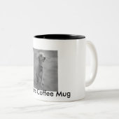 Bedlington Mum Coffee Pot Tweekleurige Koffiemok (Voorkant rechts)
