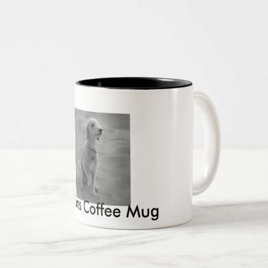 Bedlington Mum Coffee Pot Tweekleurige Koffiemok (Voorkant rechts)