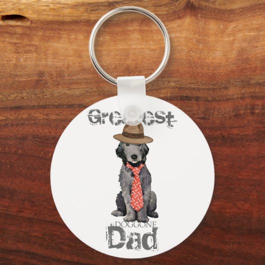 Bedlington papa sleutelhanger (Voorkant)