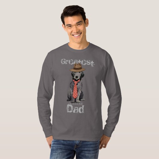 Bedlington papa t-shirt (Voorkant volledig)