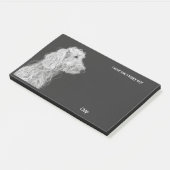 Bedlington Terrier Abstract Art Hondennaam Post-it® Notes (Schuin)