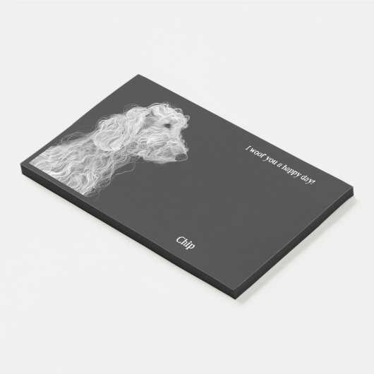 Bedlington Terrier Abstract Art Hondennaam Post-it® Notes (Schuin)